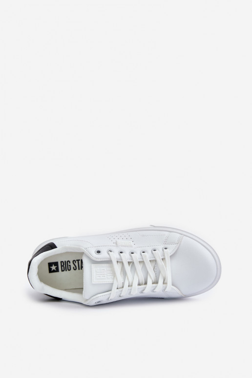 Trampki Sneakersy Męskie Z Eko Skóry Big Star OO174115 Białe