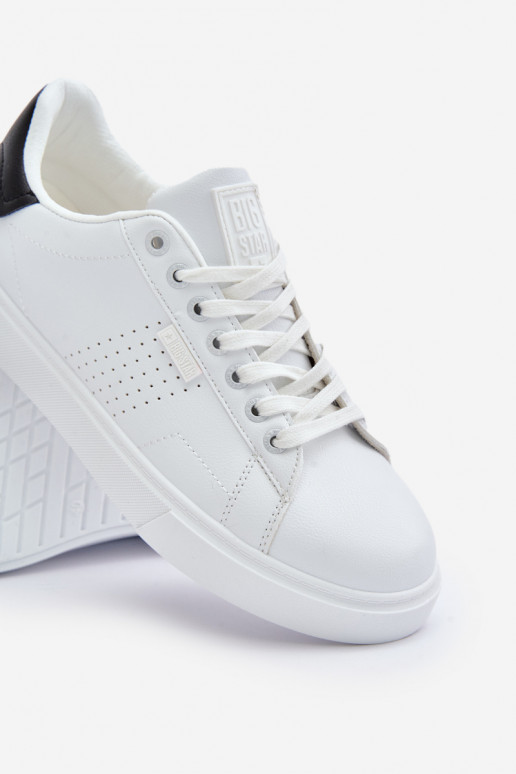 Trampki Sneakersy Męskie Z Eko Skóry Big Star OO174115 Białe