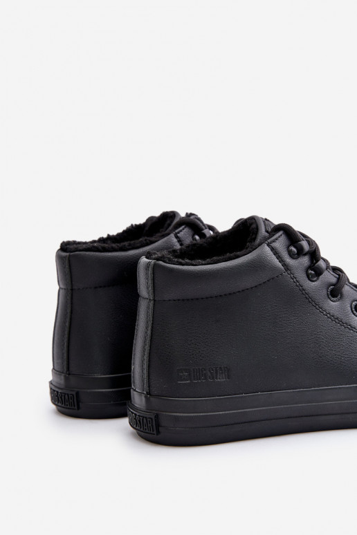 Men's Lined Zip-up Sneakers Black Big Star MM174012