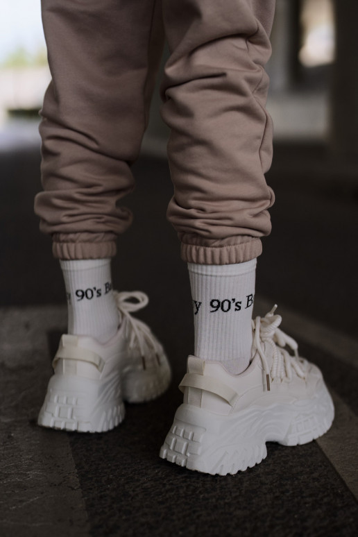 Women's sneakers on a chunky sole in light beige Nevela Women's sneakers on a chunky sole in light beige Nevela