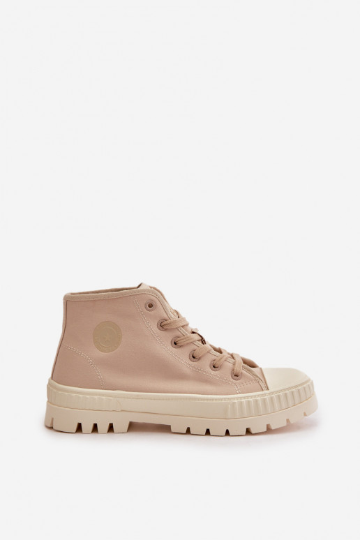 High Fabric Platform Sneakers Big Star LL274160 Beige