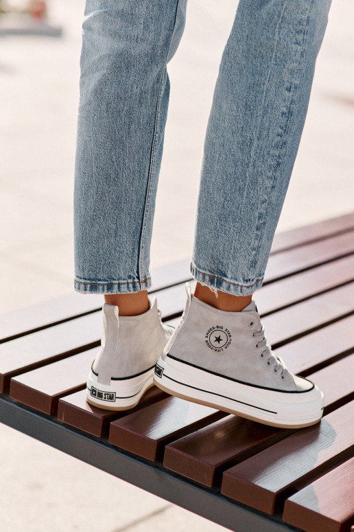 Warm Women's Platform Sneakers Eco Leather Big Star OO274069 Blue Warm Women's Platform Sneakers Eco Leather Big Star OO274069 Blue