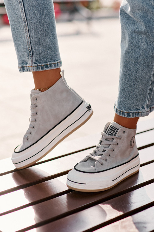 Warm Women's Platform Sneakers Eco Leather Big Star OO274069 Blue Warm Women's Platform Sneakers Eco Leather Big Star OO274069 Blue