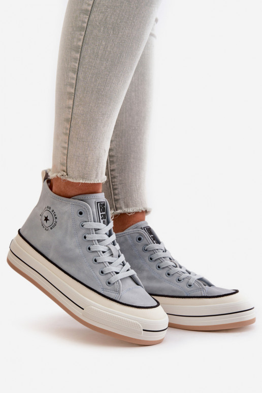 Warm Women's Platform Sneakers Eco Leather Big Star OO274069 Blue Warm Women's Platform Sneakers Eco Leather Big Star OO274069 Blue