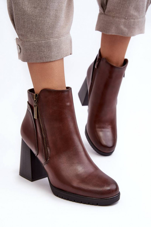 Boots with high heels brown color Ryelle Boots with high heels brown color Ryelle