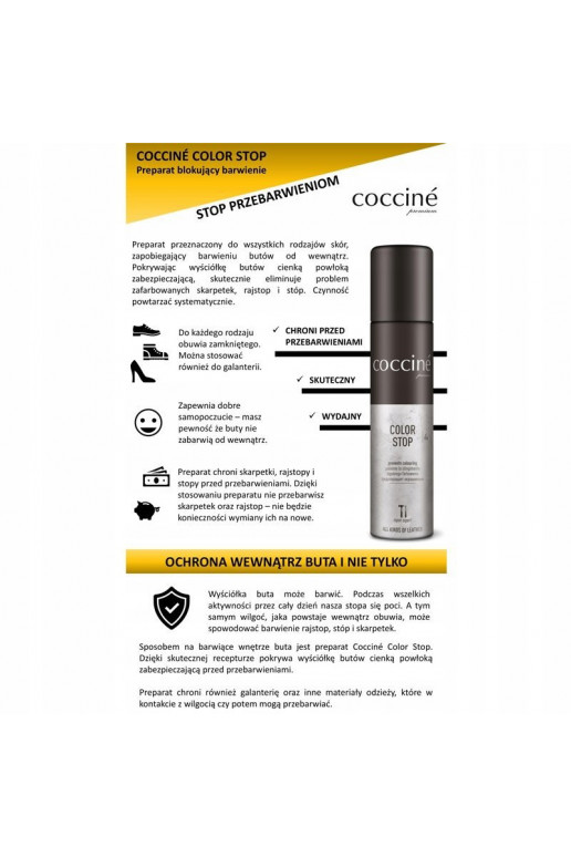 Coccine Kolor Stop Spray Zapobiegający Farbowaniu Obuwia