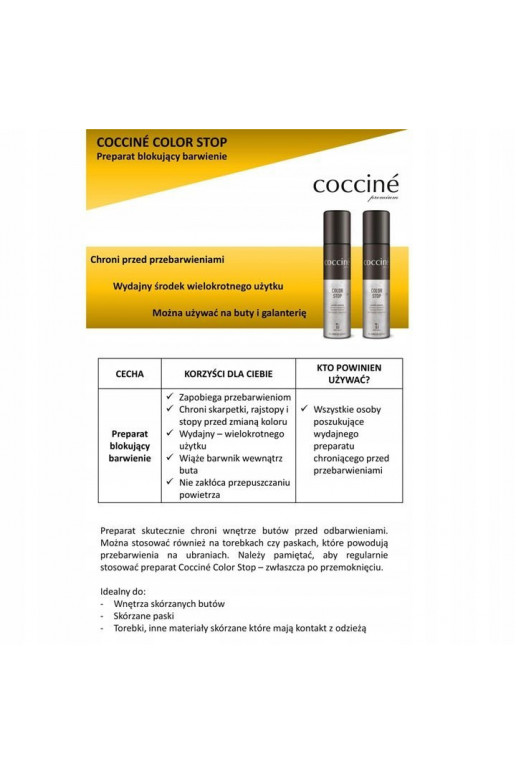 Coccine Kolor Stop Spray Zapobiegający Farbowaniu Obuwia