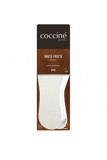 Insoles Coccine INhite Frotte cotton terry fabric on latex foam 34-41