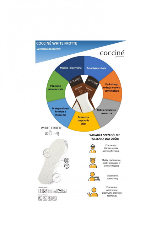 Inserts Coccine White Frotte foam on latex 34-41