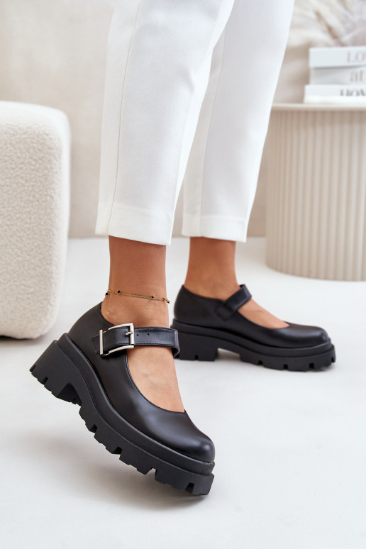 Women's Shoes With Buckle Black Plikuria Women's Shoes With Buckle Black Plikuria