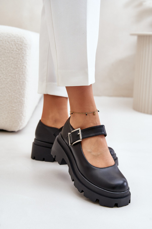 Women's Shoes With Buckle Black Plikuria Women's Shoes With Buckle Black Plikuria