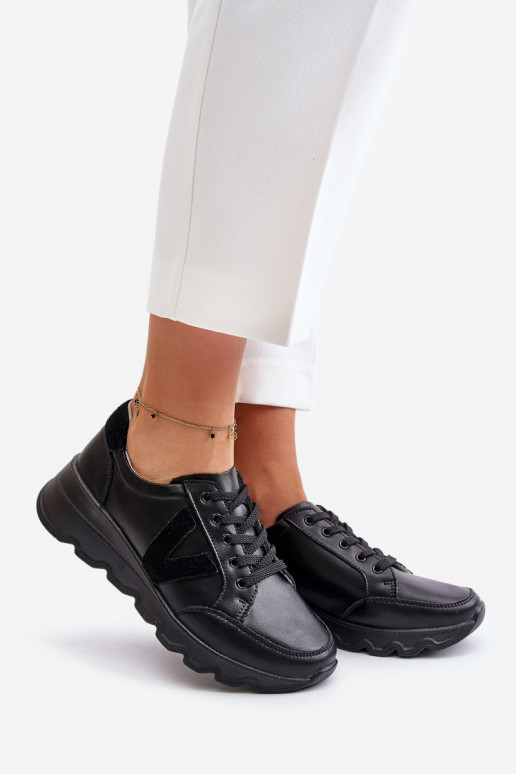 Leather Women's Sports Shoes Vinceza 7918 Black Leather Women's Sports Shoes Vinceza 7918 Black