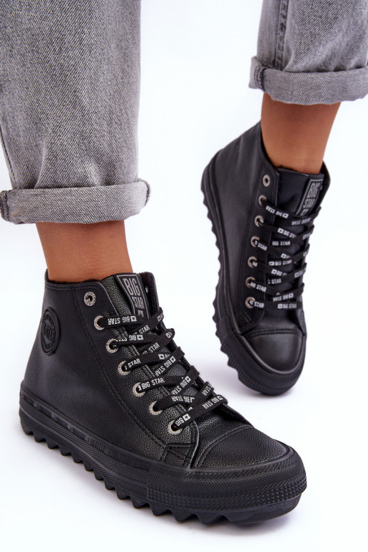 Women's Sneakers Big Star High Warm Black EE274110 Women's Sneakers Big Star High Warm Black EE274110