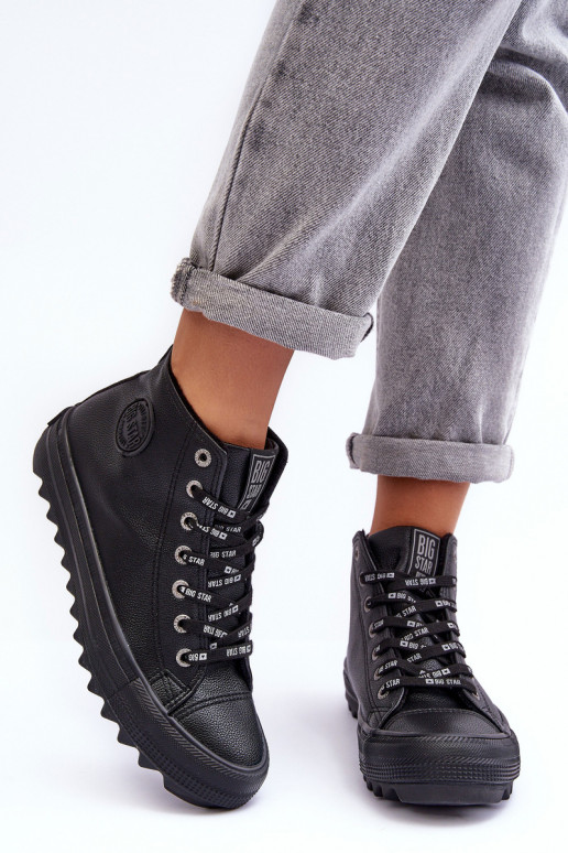 Women's Sneakers Big Star High Warm Black EE274110 Women's Sneakers Big Star High Warm Black EE274110