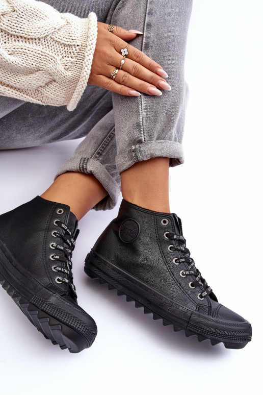 Women's Sneakers Big Star High Warm Black EE274110 Women's Sneakers Big Star High Warm Black EE274110