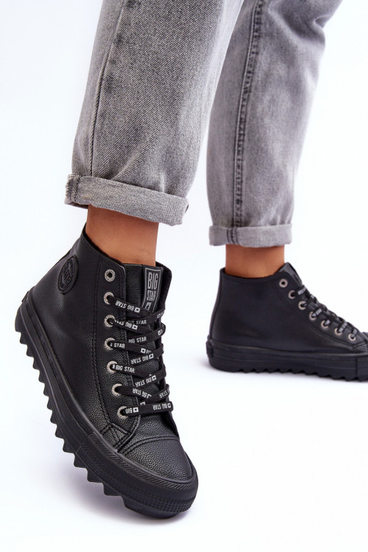 Women's Sneakers Big Star High Warm Black EE274110 Women's Sneakers Big Star High Warm Black EE274110