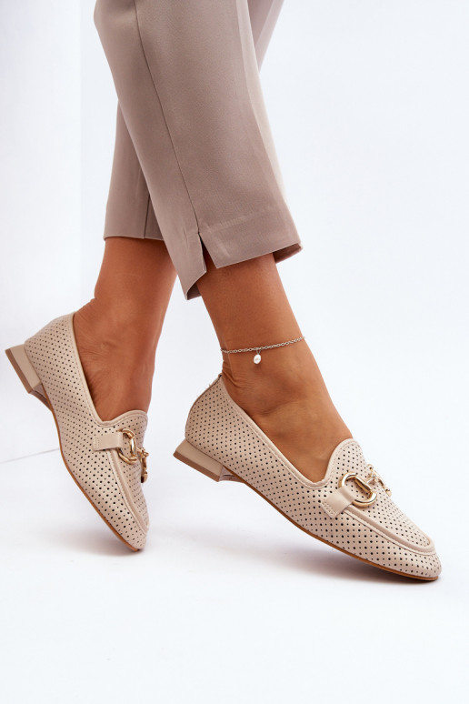 Women's moccasins with wide heels...