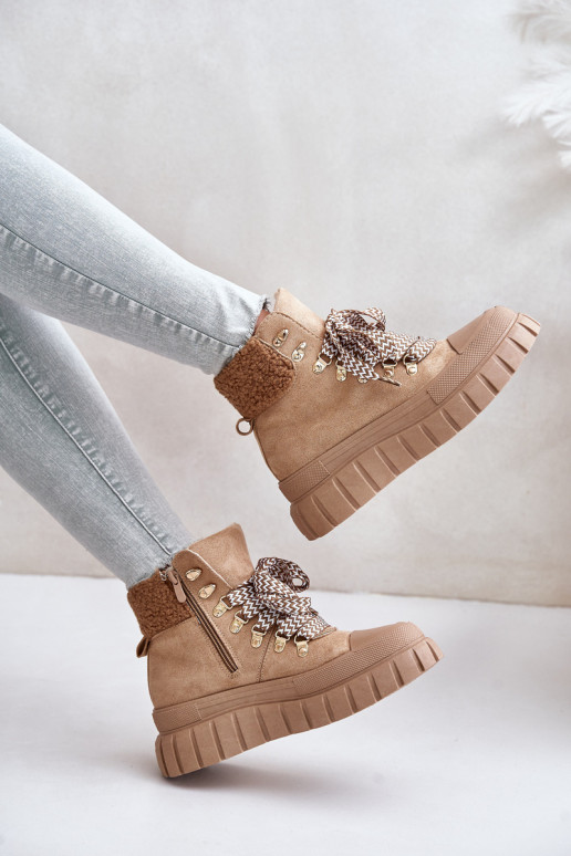 Women's Insulated Platform Ankle Boots Brown Alcyhen Women's Insulated Platform Ankle Boots Brown Alcyhen