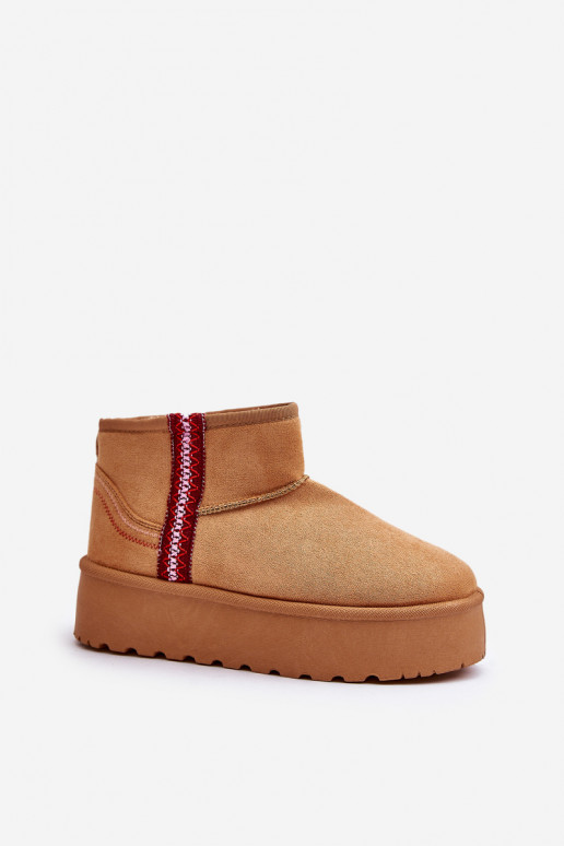 Women's Snow Boots On Platform Insulated Camel Lomessa Women's Snow Boots On Platform Insulated Camel Lomessa