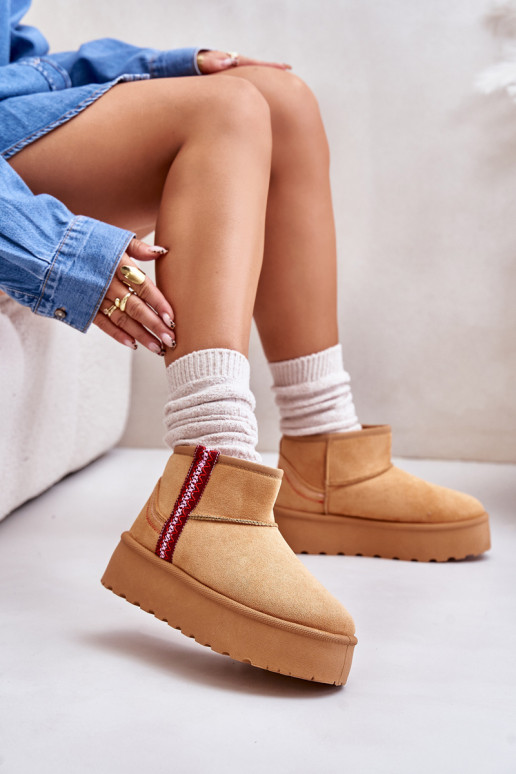 Women's Snow Boots On Platform Insulated Camel Lomessa Women's Snow Boots On Platform Insulated Camel Lomessa