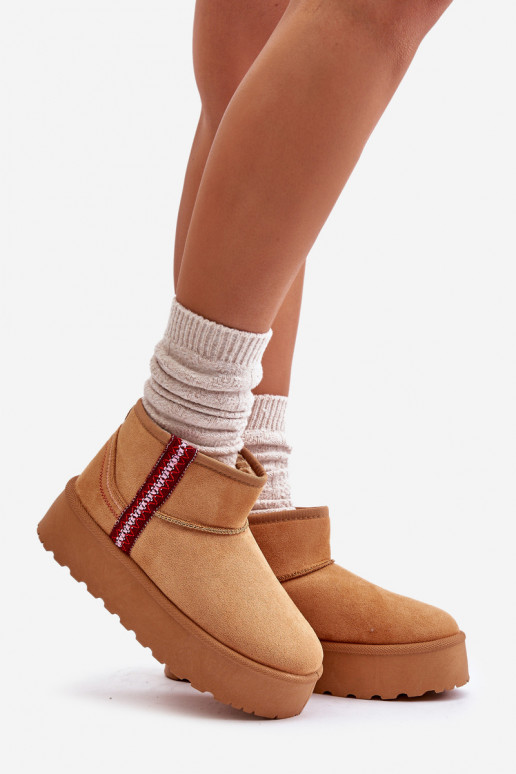 Women's Snow Boots On Platform Insulated Camel Lomessa Women's Snow Boots On Platform Insulated Camel Lomessa