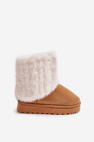 Children's Snow Boots With Fur Camel Crisie 2