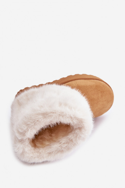 Children's Snow Boots With Fur Camel Crisie