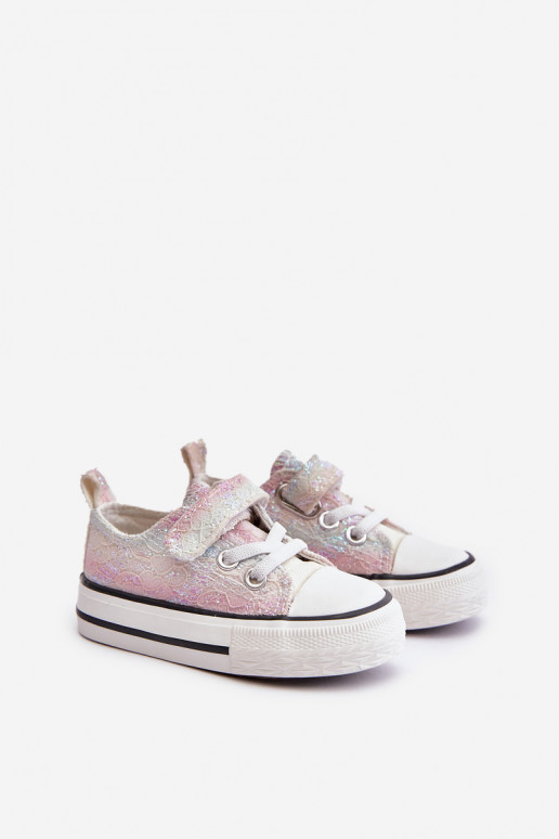 Children's Velcro Sneakers with Sequins Multicolor Caloma