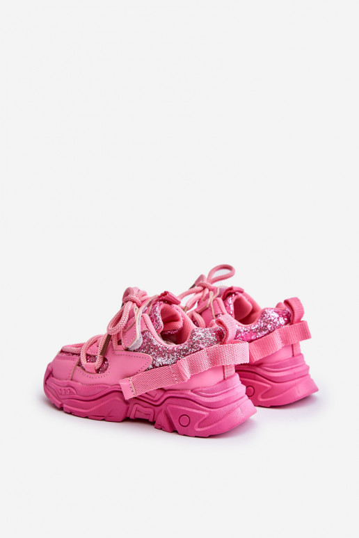 Children's Sneakers Decorated With Sequins Pink Liatoma