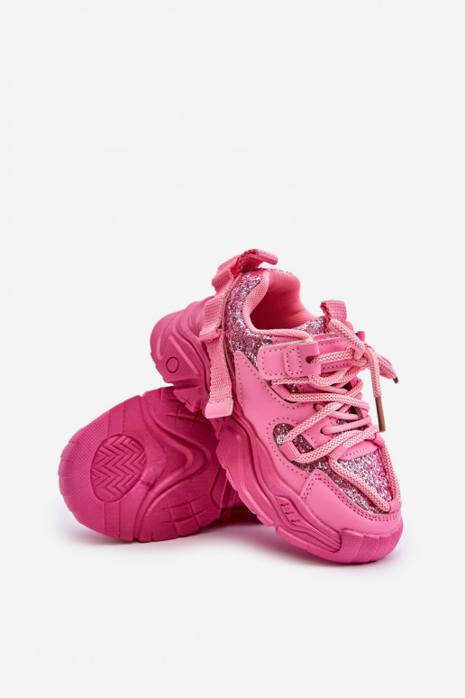 Children's Sneakers Decorated With Sequins Pink Liatoma