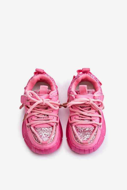 Children's Sneakers Decorated With Sequins Pink Liatoma