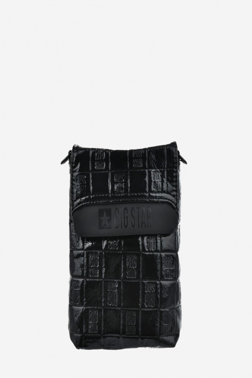 Eco Leather Laminated Handbag Pouch Big Star OO574144 Black Eco Leather Laminated Handbag Pouch Big Star OO574144 Black