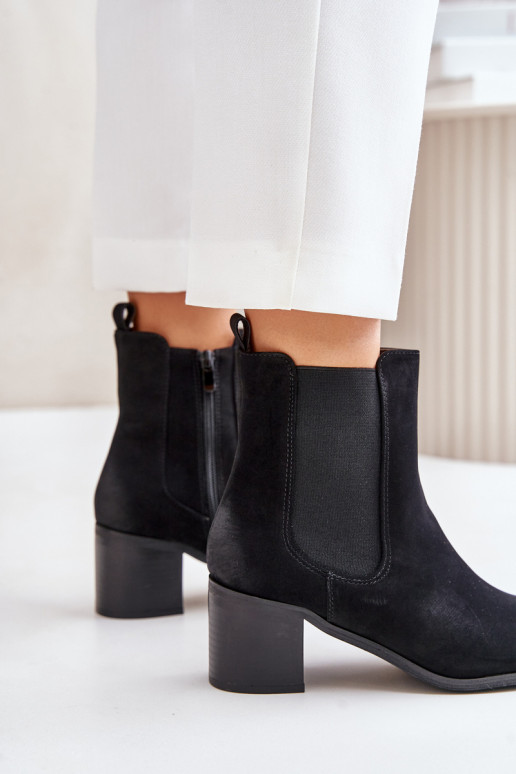 Warm Women's Ankle Boots on Heels Black Radeya Warm Women's Ankle Boots on Heels Black Radeya