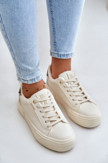 warmed Leisure shoes with platform Big Star OO274A454 beige color