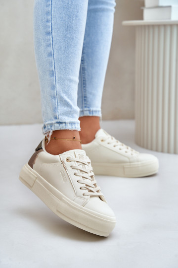 warmed Leisure shoes with platform Big Star OO274A454 beige color 2