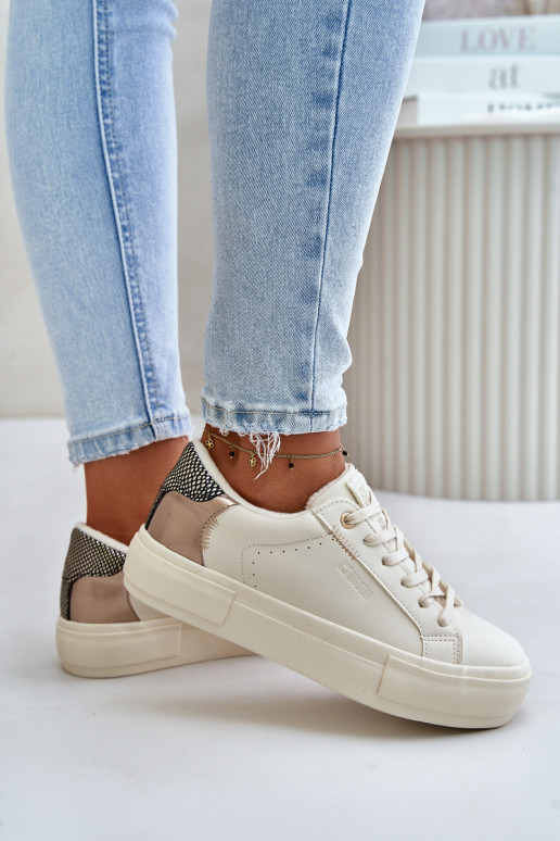 Warm Women's Platform Sneakers Big Star OO274A454 Beige