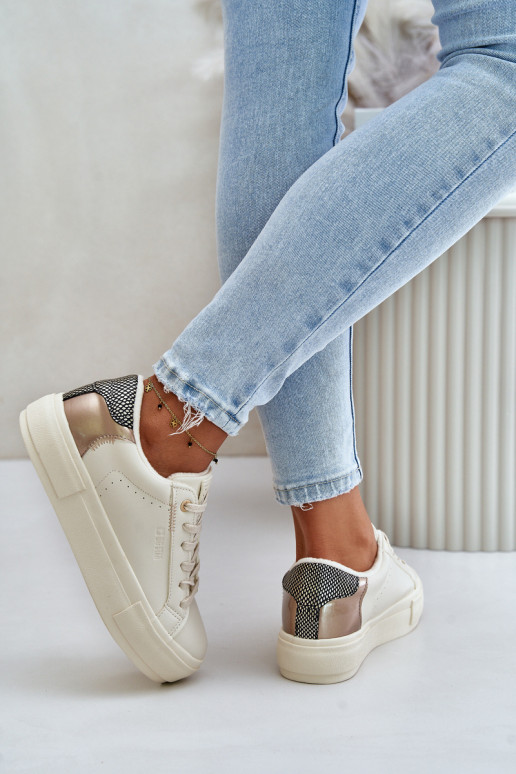 Warm Women's Platform Sneakers Big Star OO274A454 Beige