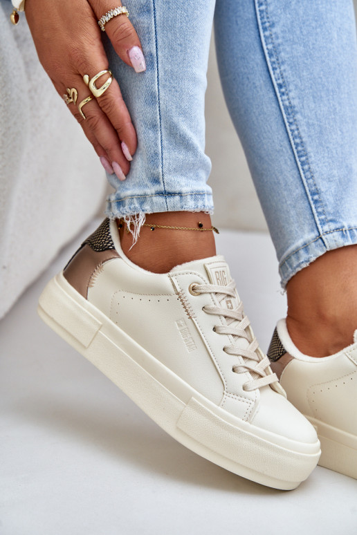 Warm Women's Platform Sneakers Big Star OO274A454 Beige