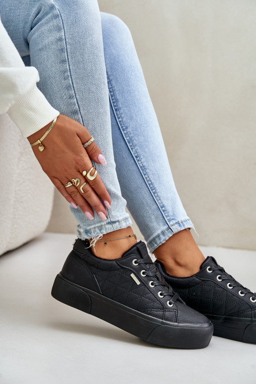 Women's Insulated Platform Sneakers Big Star OO274A465 Black