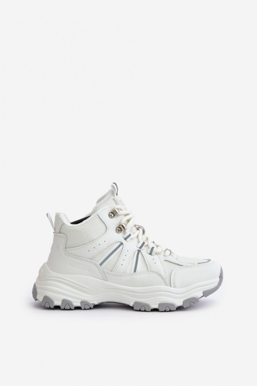 Ocieplane Sneakersy Damskie Big Star OO274A161 Białe