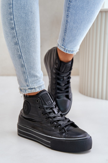 Insulated Casual Platform Shoes OO274A471 in black