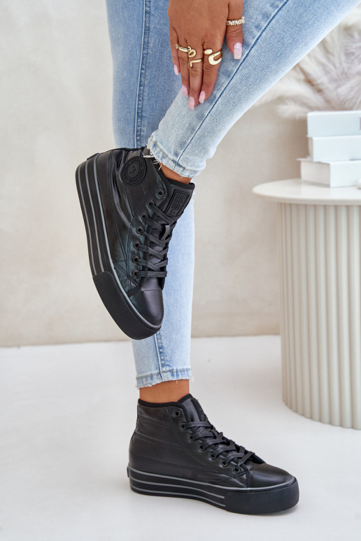 Warm Women's Sneakers on Platform OO274A471 Black Warm Women's Sneakers on Platform OO274A471 Black