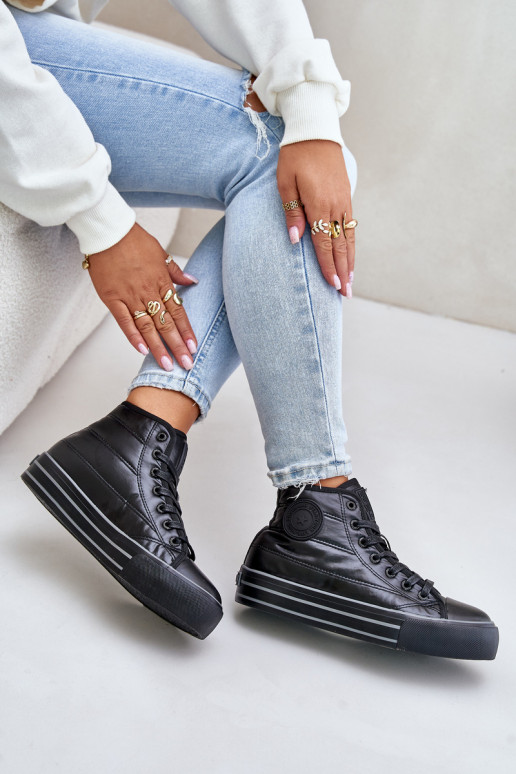 Warm Women's Sneakers on Platform OO274A471 Black Warm Women's Sneakers on Platform OO274A471 Black