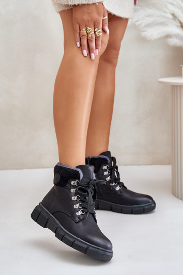 Women's insulated boots in black Mevanisa 2