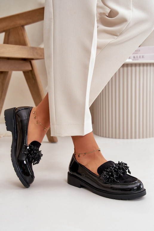 Women's Patent Loafers S.Barski HY369A Black