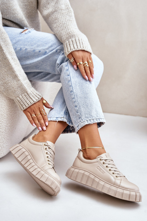 Warm Women's Sneakers Big Star MM274618 Beige Warm Women's Sneakers Big Star MM274618 Beige