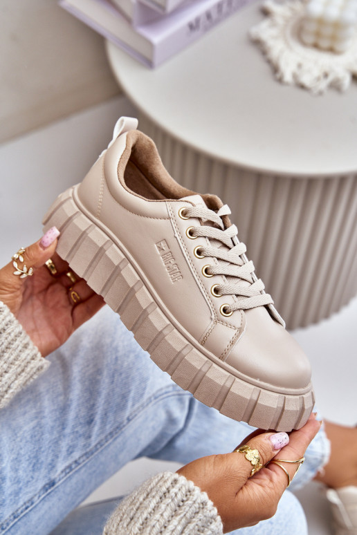 Warm Women's Sneakers Big Star MM274618 Beige Warm Women's Sneakers Big Star MM274618 Beige