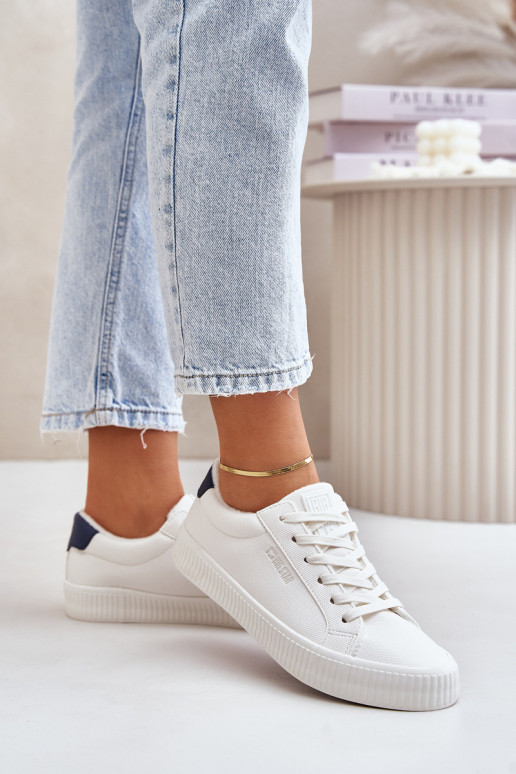 Ocieplane Trampki Damskie Big Star OO274A460 Białe