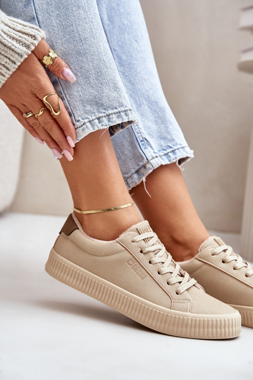 Warm Women's Sneakers Big Star OO274A461 Beige