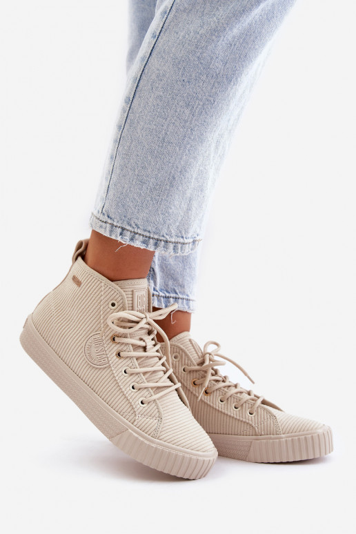Insulated Corduroy Women's Sneakers Big Star OO274771 Hi-Poly System Beige Insulated Corduroy Women's Sneakers Big Star OO274771 Hi-Poly System Beige
